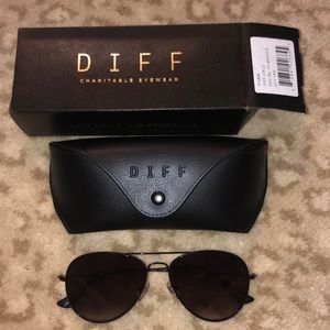 Diff Eyewear black aviator sunglasses